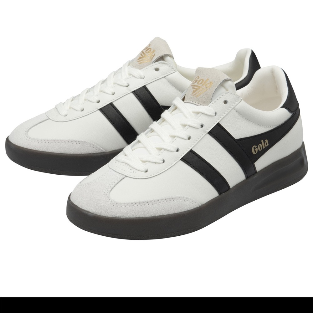 New In Box Gola Cyclone Leather CLB743 women’s 7.5 white/black/dark gum